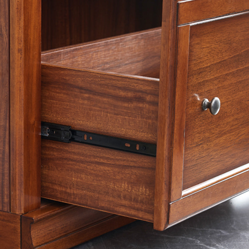 Wooden Standard Bookcase Modern Style Closed Back Vertical Bookshelf With Door Clearhalo 'Bookcases' 'furn' 'furn_bookcases' 'Furniture' 'Office Furniture' 5210668