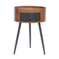 Modern 21.1" Tall 1-drawer Wooden Nightstand Metal Legs Night Stand