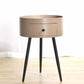 Modern 21.1" Tall 1-drawer Wooden Nightstand Metal Legs Night Stand