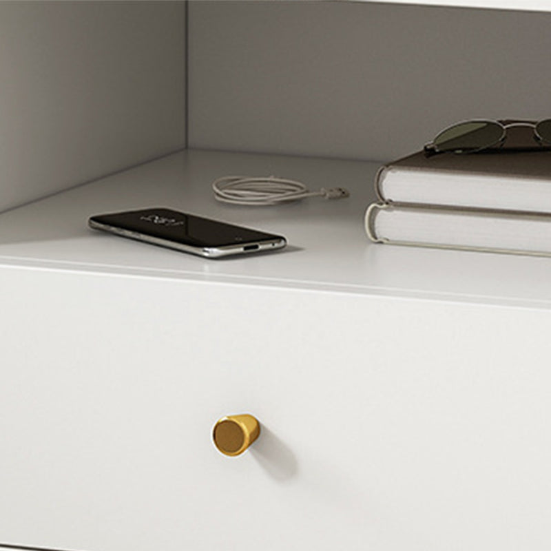 Cabinete de metal de placa de estilo moderno pierna de noche blanca