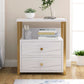 Modern Style Plate Countertop Metal Frame White/wood/walnut/off-white Nightstand