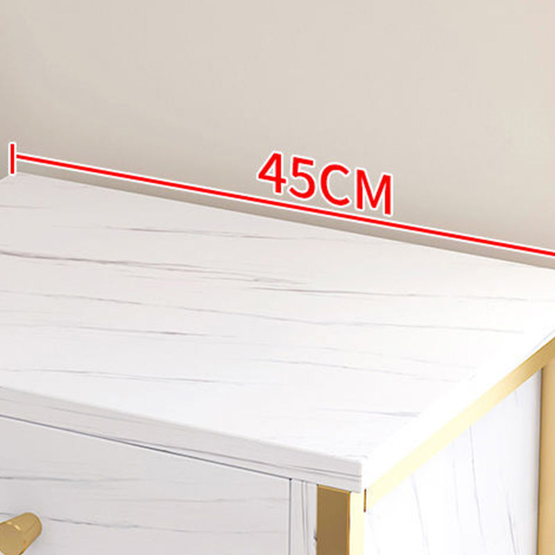 Modern Style Plate Countertop Metal Frame White/wood/walnut/off-white Nightstand