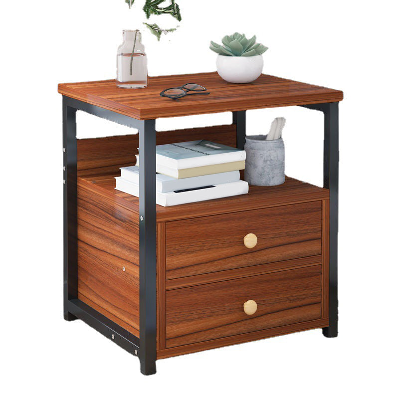Modern Style Plate Countertop Metal Frame White/wood/walnut/off-white Nightstand