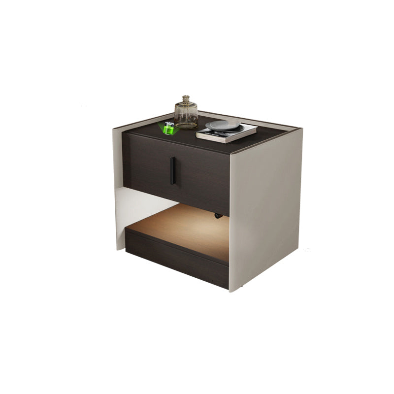 Cuero sintético contemporáneo 1 - Cajón nocturno de 20 "de altura