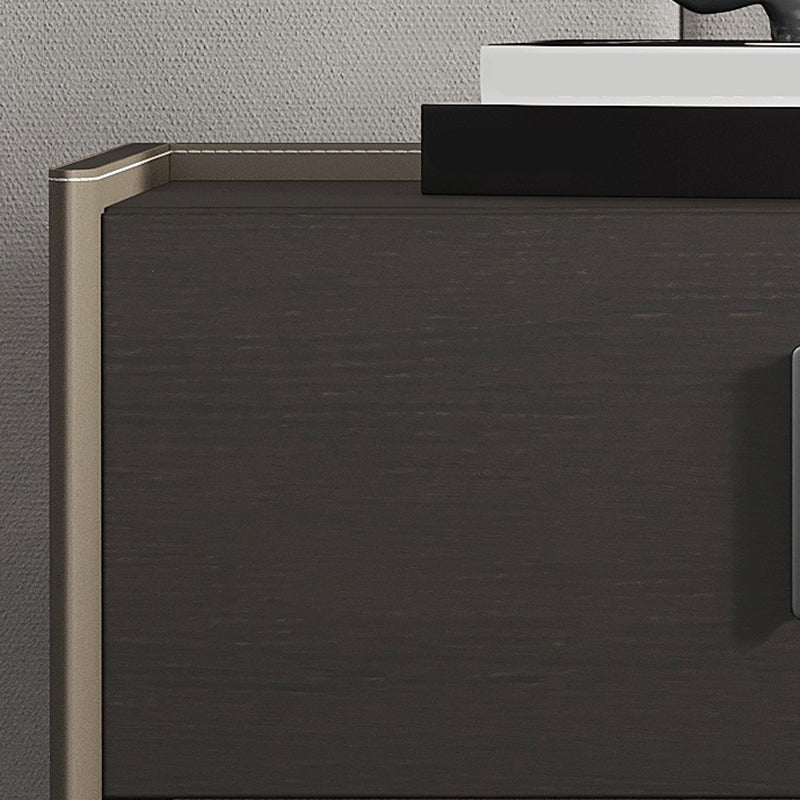 Cuero sintético contemporáneo 1 - Cajón nocturno de 20 "de altura