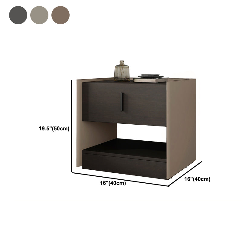 Cuero sintético contemporáneo 1 - Cajón nocturno de 20 "de altura