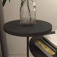 Modern Black/White Iron Nightstand, 21.65"/23.32" Tall Nightstand