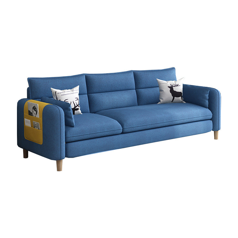 Contemporary Sewn Pillow Back Standard 3-seater Stationary Sofa