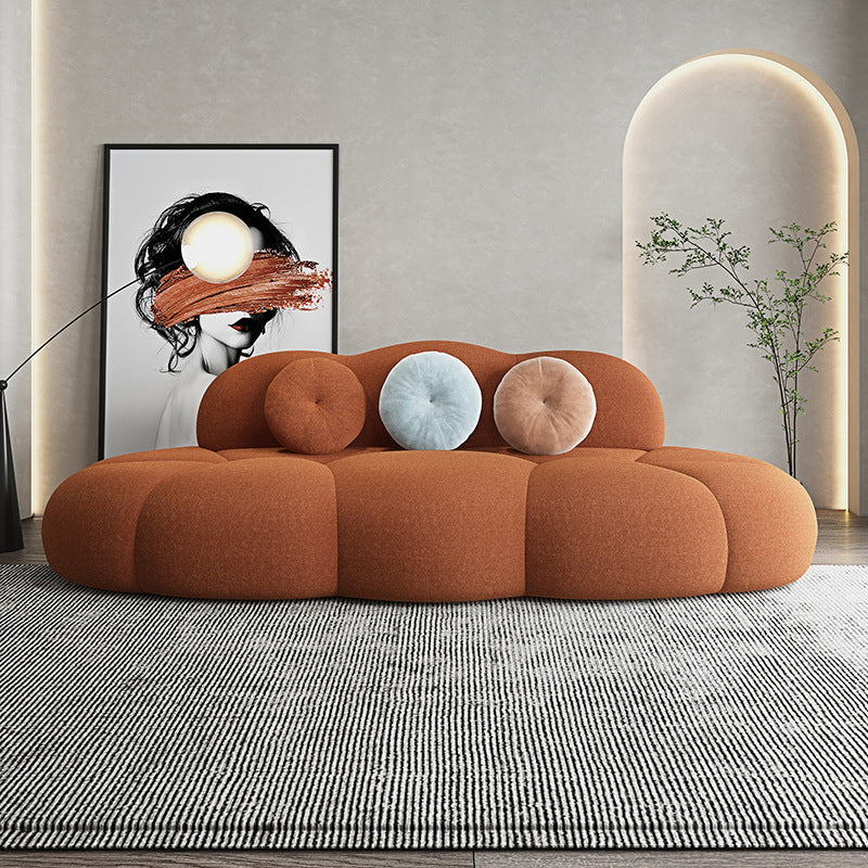Modern Wool Armless Sofa for Living Room 37.4" Wide 28.74" High