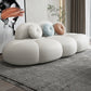 Modern Wool Armless Sofa for Living Room 37.4" Wide 28.74" High