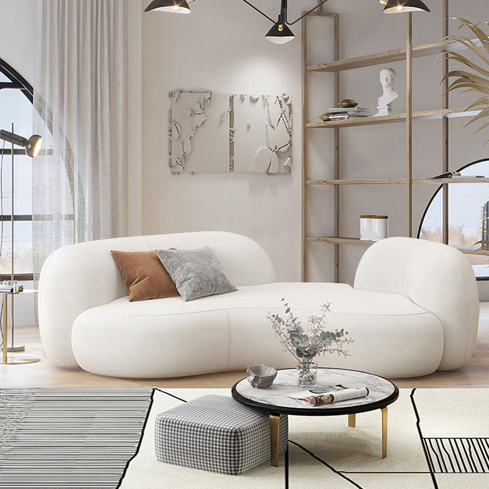 Ultra-Modern Beige Curved Sofa with Tuxedo Arm for Living Room Clearhalo 'furn' 'furn_sofas' 'Furniture' 'Living Room Furniture' 'Sofa' 'sofas' 5211106