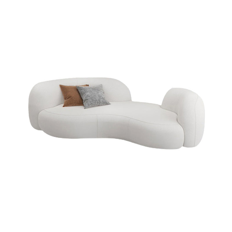 Ultra-Modern Beige Curved Sofa with Tuxedo Arm for Living Room Clearhalo 'furn' 'furn_sofas' 'Furniture' 'Living Room Furniture' 'Sofa' 'sofas' 5211110