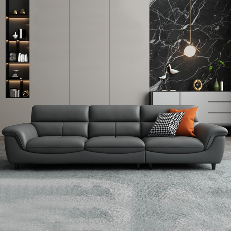 Coup de canapé de canapé de canapé de canapé-tople contemporain résistant aux taches en cuir authentique résistant