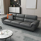 Genuine Leather Stain Resistant Contemporary Pillow Top Arm Sofa Couch