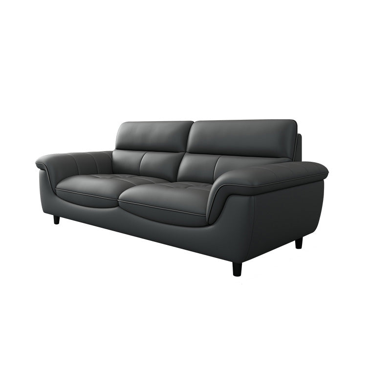 Coup de canapé de canapé de canapé de canapé-tople contemporain résistant aux taches en cuir authentique résistant