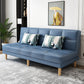 Contemporary Linen Armless Sleeper Sofa Convertible Sofa for Living Room, Apartment Blue Faux Leather Clearhalo 'furn' 'furn_sofas' 'Furniture' 'Living Room Furniture' 'Sofa' 'sofas' 5211245