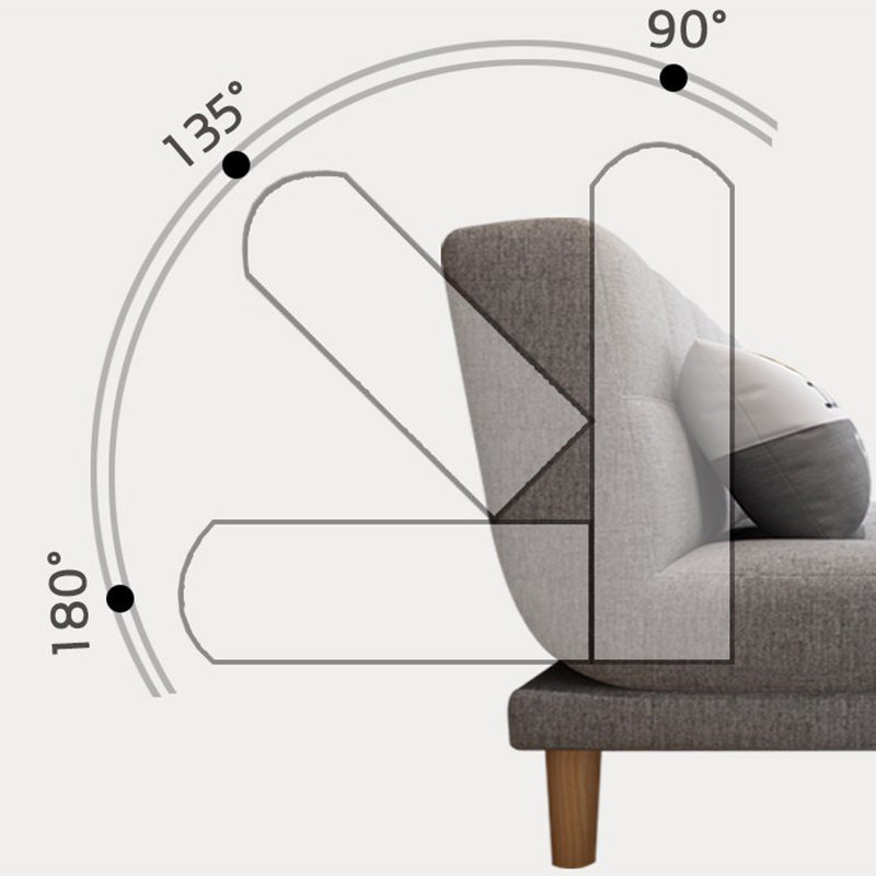 Contemporary Linen Armless Sleeper Sofa Convertible Sofa for Living Room, Apartment Clearhalo 'furn' 'furn_sofas' 'Furniture' 'Living Room Furniture' 'Sofa' 'sofas' 5211249