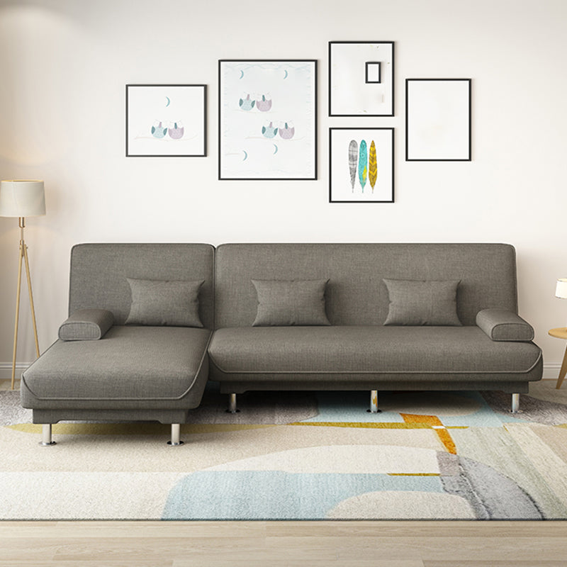 Modern Fabric/Faux Leather Sofa with Pillow Top Arm for Living Room