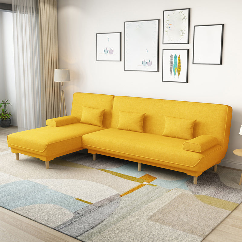 Sofa moderne en tissu / faux cuir avec bras d'oreiller pour le salon