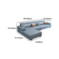 Scandinavian Light Blue Sofa/Sectional with Square Arm for Living Room