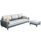 Scandinavian 3-seater Sofa with Ottoman Included Square Arm Sofa