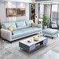 Skandinavisches 3-Sitzer-Sofa mit Ottomane inklusive Square Arm Sofa