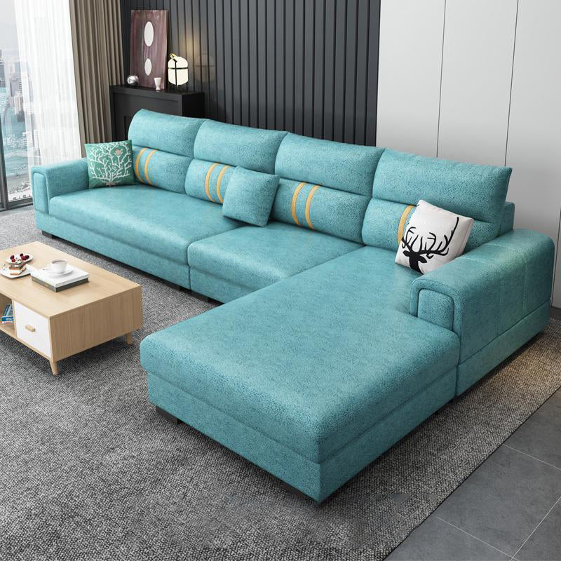 Scandinavische 4-zits sectionele sectionele met vierkante arm voor woonkamer