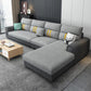 Scandinavian 4-seater Sectional with Square Arm for Living Room