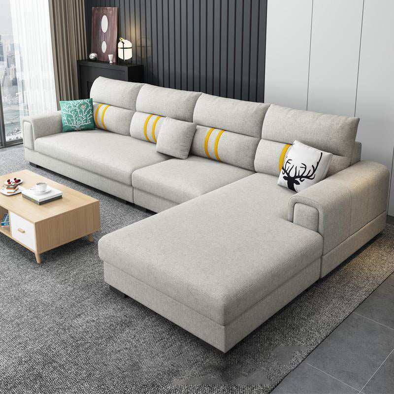 Section Scandinave à 4 places avec bras carré pour le salon