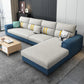 Scandinavian 4-seater Sectional with Square Arm for Living Room