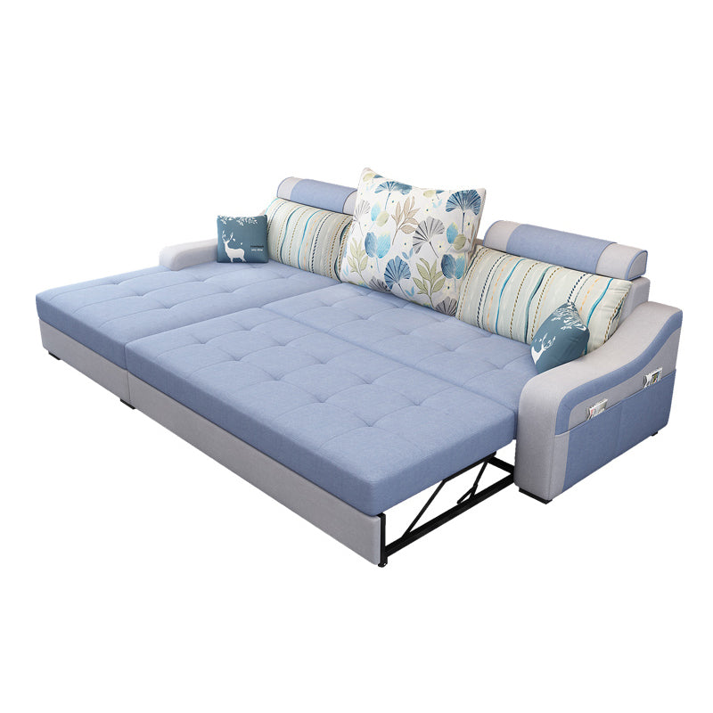 Lino contemporáneo de muebles de brazos inclinados en forma de L Sectores para 3 personas