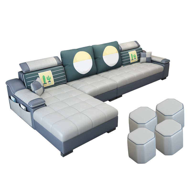 現代的な傾斜アームモジュラーL字型家具セクション