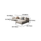 Faux Leather and Cotton Blend Recessed Arm Furniture Sectionals in Beige Clearhalo 'furn' 'furn_sectionals' 'Furniture' 'Living Room Furniture' 'Sectionals' 5211568