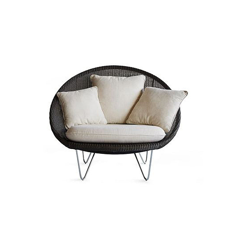 Chaise de rotin41.3 "L x 33,4" W x 14,4 "H Armes incluses