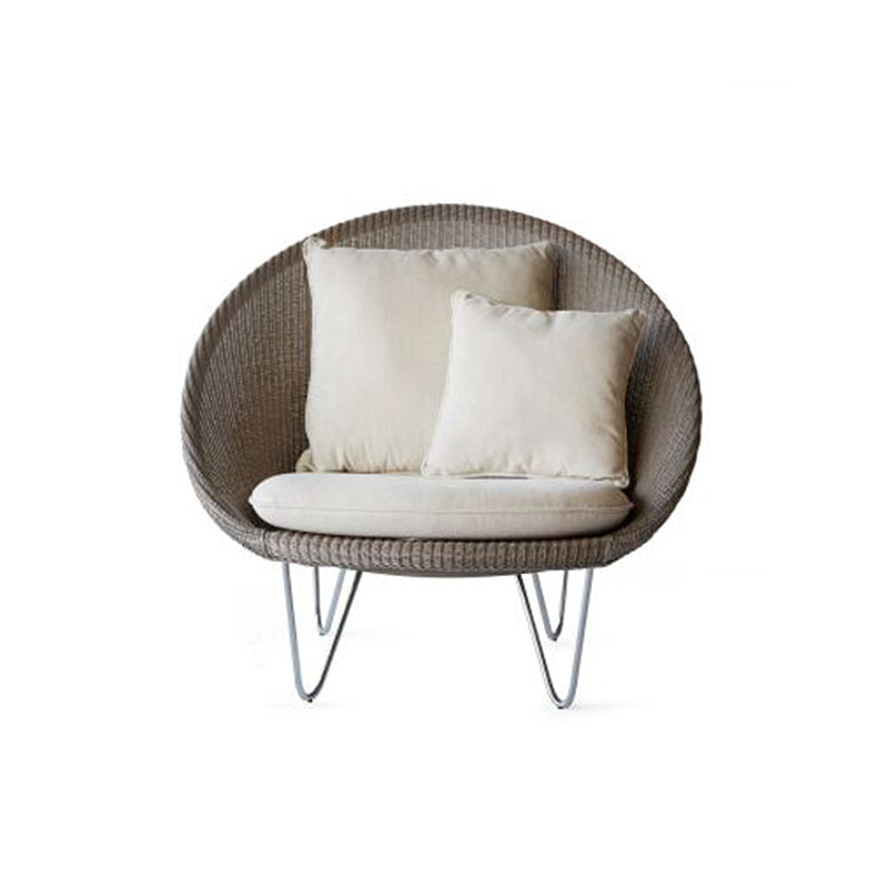 Chaise de rotin41.3 "L x 33,4" W x 14,4 "H Armes incluses