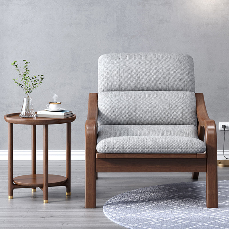 Sloped Arms Lounge Accent Chair with Solid Wood Frame and Arms Included Clearhalo 'Accent Chairs' 'accent_chairs' 'Chairs & Seating' 'furn' 'furn_accent_chairs' 'Furniture' 'Living Room Furniture' 5211716