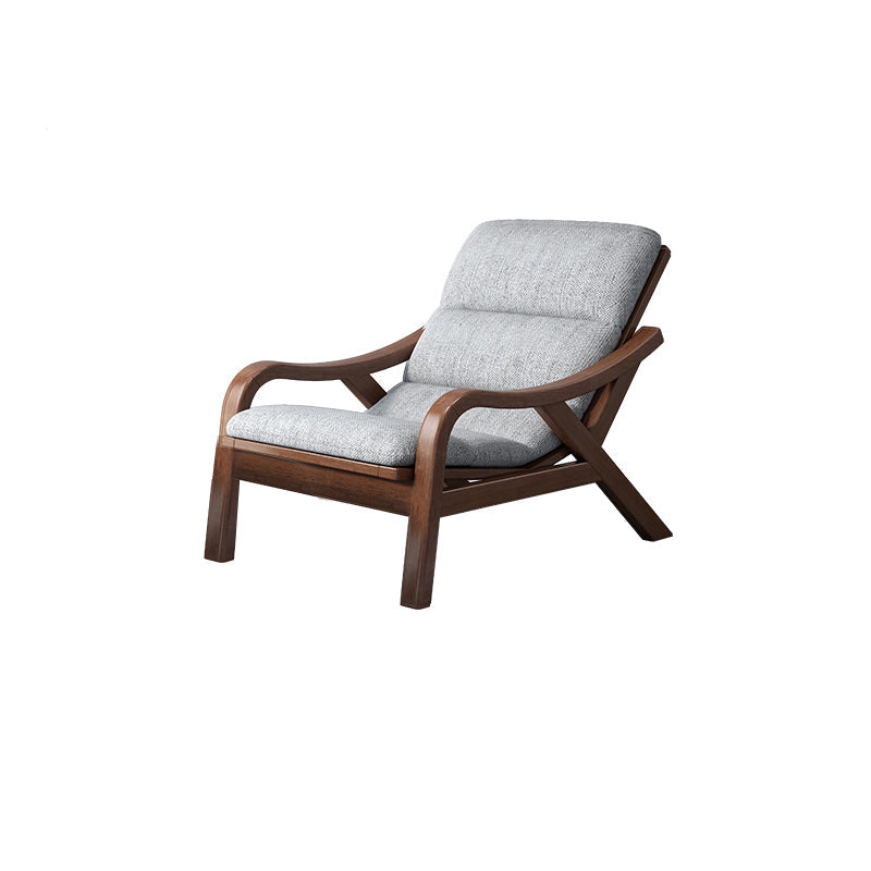 Sloped Arms Lounge Accent Chair with Solid Wood Frame and Arms Included Clearhalo 'Accent Chairs' 'accent_chairs' 'Chairs & Seating' 'furn' 'furn_accent_chairs' 'Furniture' 'Living Room Furniture' 5211721