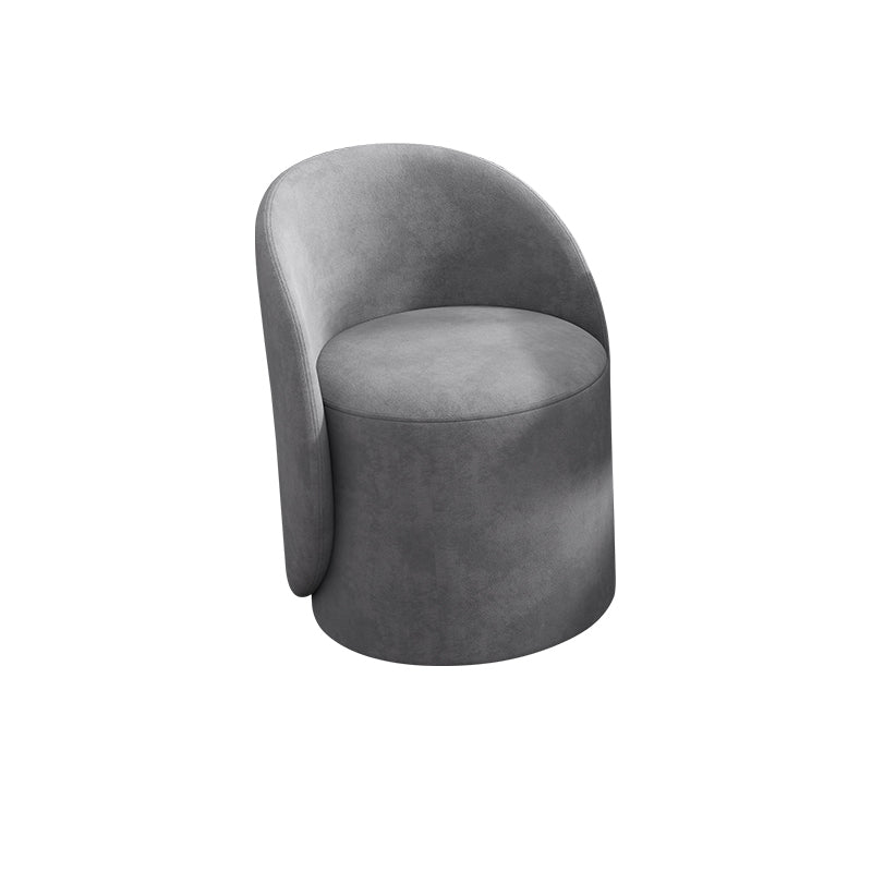 Linen Blend Barrel Accent Chair with Fixed Back, 19.69" W √ó 19.69" L √ó 26.77" H Clearhalo 'Accent Chairs' 'accent_chairs' 'Chairs & Seating' 'furn' 'furn_accent_chairs' 'Furniture' 'Living Room Furniture' 5211848