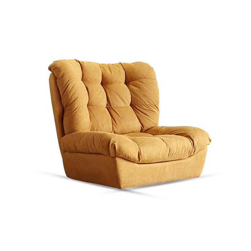 Moderne High Back Armloze stoel, stoffen gestoffeerde Biscuit Accent Chair