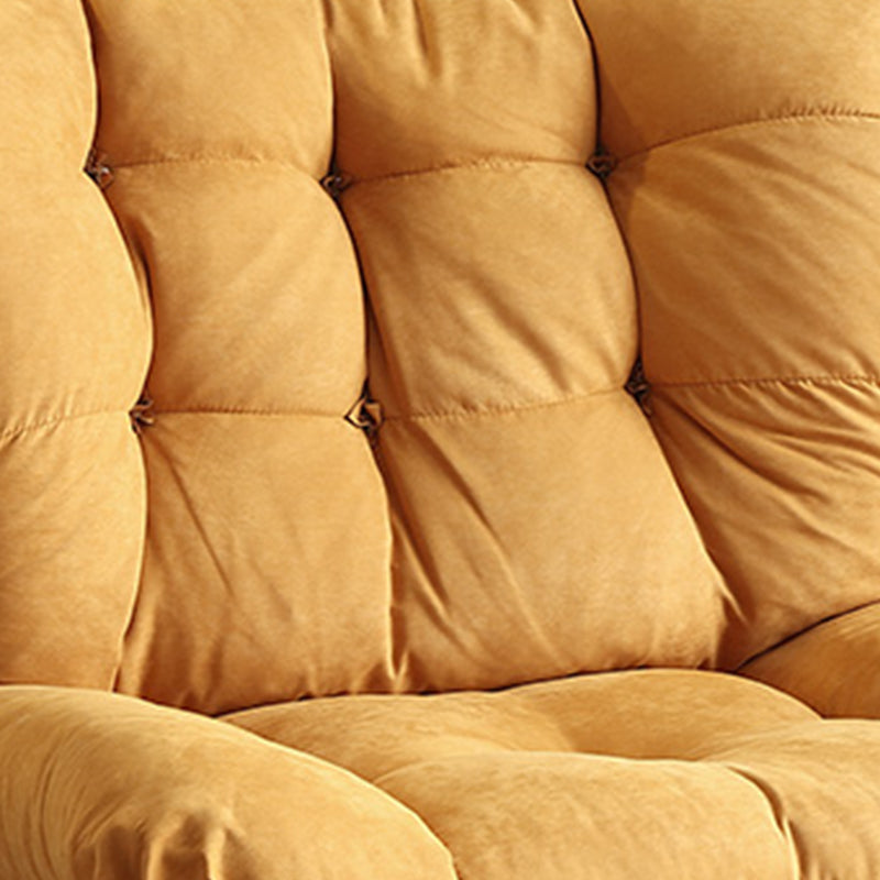 Moderne High Back Armloze stoel, stoffen gestoffeerde Biscuit Accent Chair