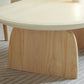 15.7"H Modern Style Sled Base Wooden Solid Color Round Coffee Table Clearhalo 'Coffee & Accent Tables' 'Coffee Tables' 'coffee_tables' 'furn' 'furn_coffee_tables' 'Furniture' 'Living Room Furniture' 5211921