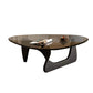Contemporary Abstract Wooden Base Irregular Glass Top Coffee Table Clearhalo 'Coffee & Accent Tables' 'Coffee Tables' 'coffee_tables' 'furn' 'furn_coffee_tables' 'Furniture' 'Living Room Furniture' 5211933