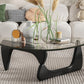 Contemporary Abstract Wooden Base Irregular Glass Top Coffee Table Clearhalo 'Coffee & Accent Tables' 'Coffee Tables' 'coffee_tables' 'furn' 'furn_coffee_tables' 'Furniture' 'Living Room Furniture' 5211934