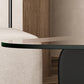 Contemporary Abstract Wooden Base Irregular Glass Top Coffee Table Clearhalo 'Coffee & Accent Tables' 'Coffee Tables' 'coffee_tables' 'furn' 'furn_coffee_tables' 'Furniture' 'Living Room Furniture' 5211935