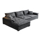 Contemporary Loose Back 33.46" H Sofa Pillow Top Arm Sofa & Chaise