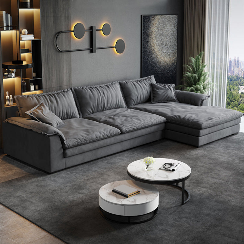 コンテンポラリールーズバック33.46 "Hソファピロートップアームソファ＆チェーズ