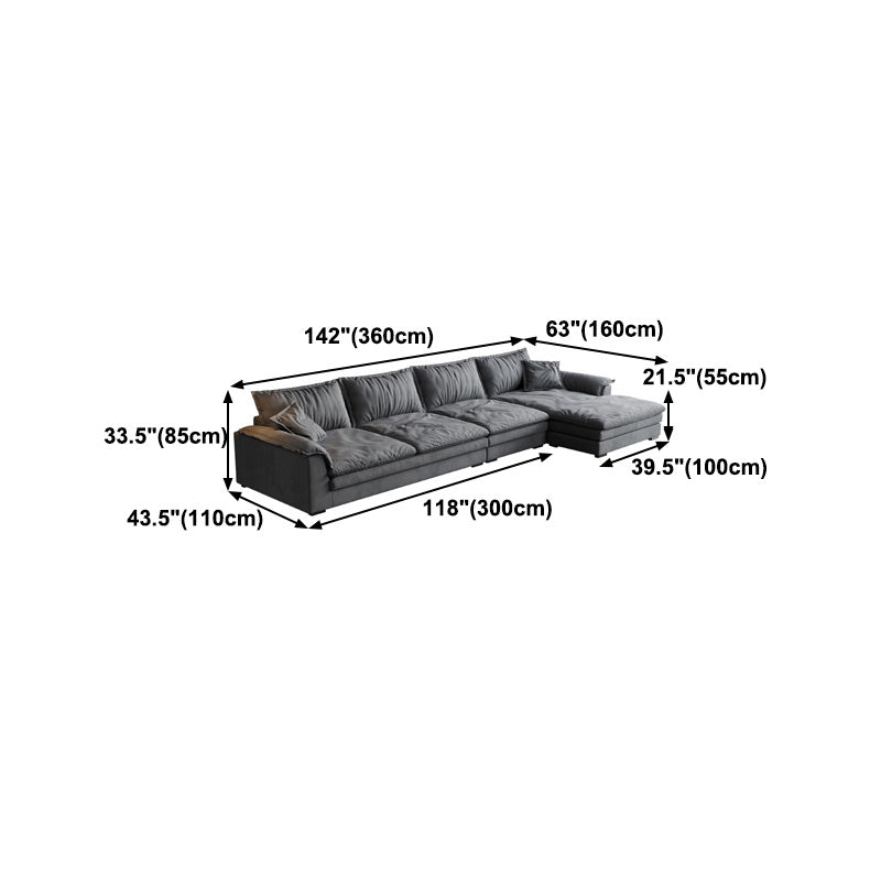 Zeitgenössischer loser Rücken 33,46 "H Sofa Kissen Oberarm -Sofa & Chaise
