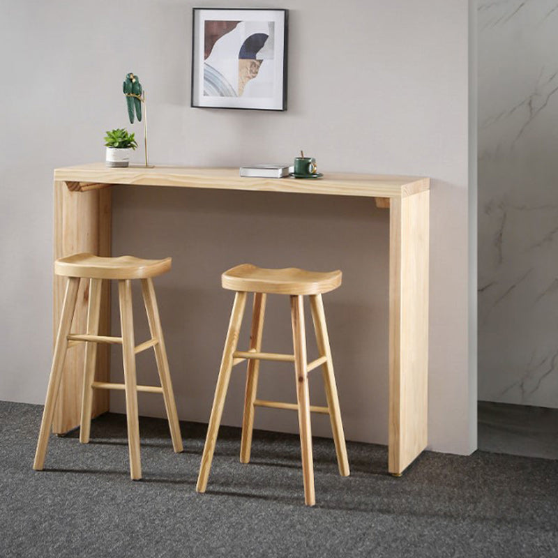 Rectangle Pine Wood Counter Table Contemporary Bar Table for Dining Room Clearhalo 'Bar Furniture' 'Bar Tables' 'bar_tables' 'furn' 'furn_bar_tables' 'Furniture' 'Kitchen & Dining Furniture' 5216065