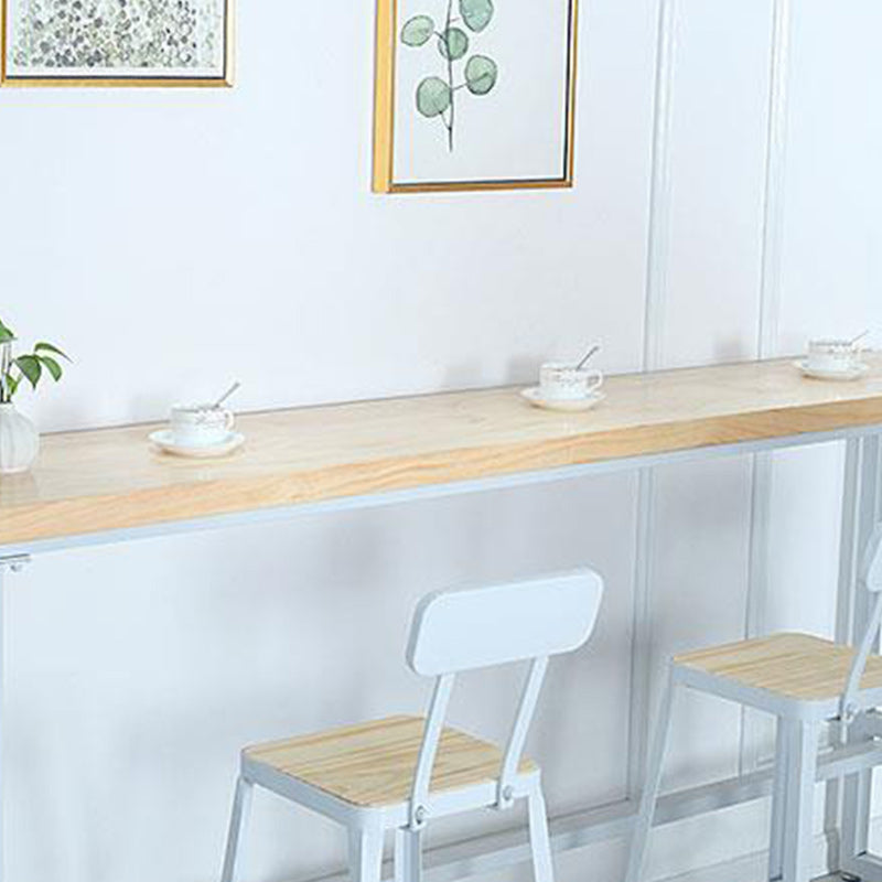 Houten indoor voetsteun pubtafel moderne bistro barhoogte cocktailtafel