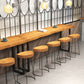 Industrial Solid Wood Natural Bistro Accent Dining Table Sled Bar Table Clearhalo 'Bar Furniture' 'Bar Tables' 'bar_tables' 'furn' 'furn_bar_tables' 'Furniture' 'Kitchen & Dining Furniture' 5216146